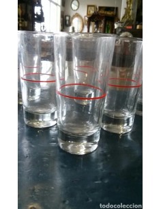 Seis vasos cristal años 60,... 2