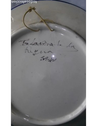 Plato TALAVERA, antiguo, 31 cm diámetro