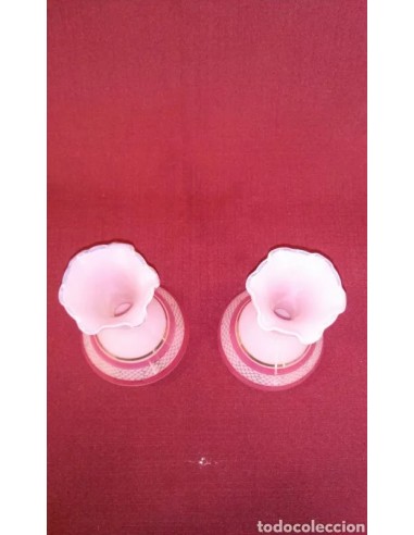 Pareja de jarrones de opalina, color...