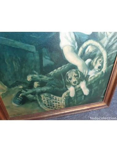 Antiguo cuadro tablex lámina...