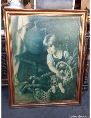 Antiguo cuadro tablex lámina...