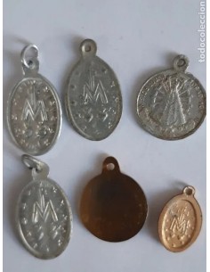 Lote 6 medallas religiosas