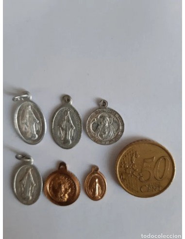 Lote 6 medallas religiosas
