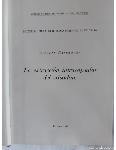 EXTRACCION INTRACAPSULAR DEL...