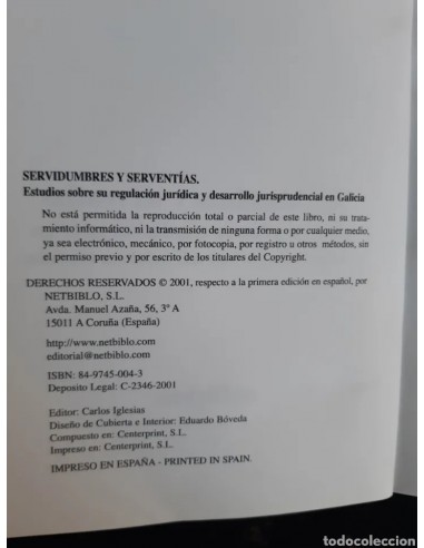 SERVIDUMBRES Y SERVENTIAS. Estudios...
