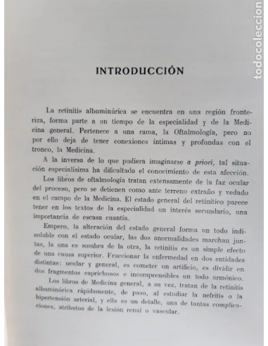 LA RETINITIS ALBUMINÚRICA. Año 1928,...