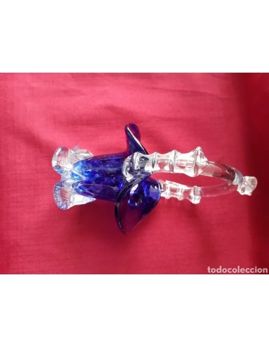 Antigua cesta cristal murano