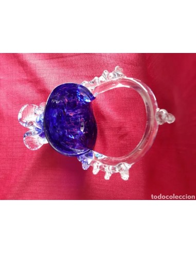 Antigua cesta cristal murano
