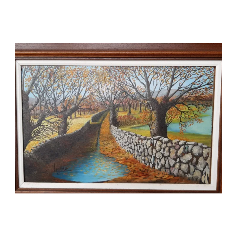 Cuadro pintura gallega al óleo de...