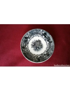 Plato café, negro, La Cartuja