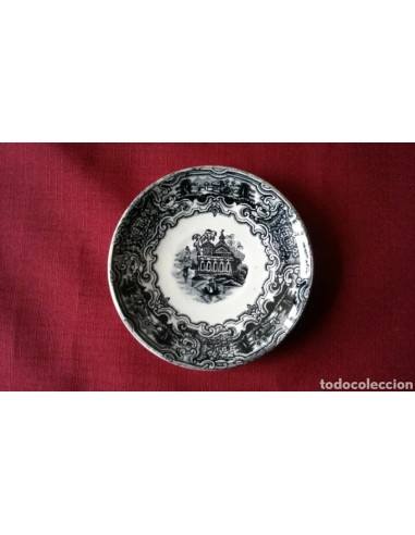 Plato café, negro, La Cartuja